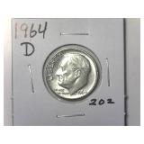 1964-D Roosevelt Dime