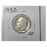 1950 Roosevelt Dime