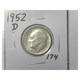 1952-D Roosevelt Dime