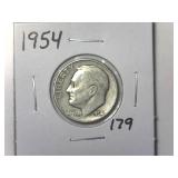 1954 Roosevelt Dime