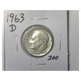 1963-D Roosevelt Dime