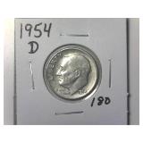 1954-D Roosevelt Dime
