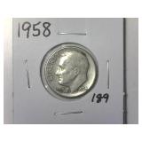 1958 Roosevelt Dime