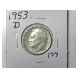 1953-D Roosevelt Dime