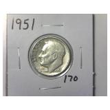 1951 Roosevelt Dime