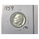 1959 Roosevelt Dime