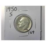1950-S Roosevelt Dime