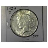 1923-D Peace Silver Dollar