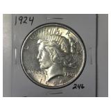 1924 Peace Silver Dollar