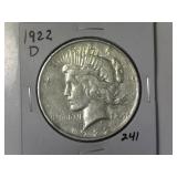 1922-D Peace Silver Dollar