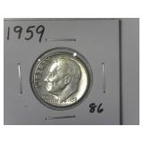 1959 Roosevelt Dime