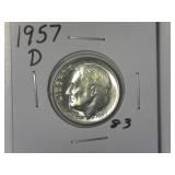 1957-D Roosevelt Dime