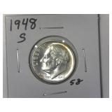 1948-S Roosevelt Dime