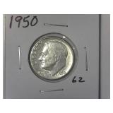 1950 Roosevelt Dime