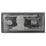 One Ounce.999 Silver $50 Bar Copy