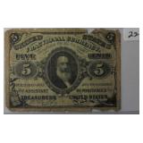 1863 5 Cent Fractional Note