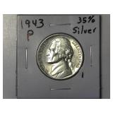 1943-P 35% Silver Wartime Jefferson Nickel