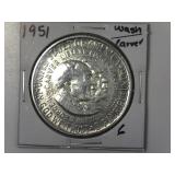 1951 Wash/Carver Comm Half Dollar