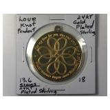 24Kt Gold Plated over Sterling Silver Pendant