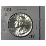 1951-D Washington Quarter