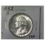 1952-S Washington Quarter