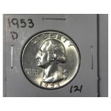 1953-D Washington Quarter
