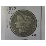 1890-CC Morgan Silver Dollar