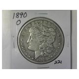 1890-O Morgan Silver Dollar