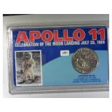 Apollo 11 Ike Dollar and Stamp