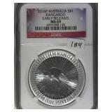 2016P Australia NGC MSA69 1 Ounce Kangaroo