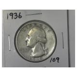 1936 Washington Quarter