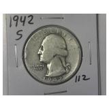 1942-S Washington Quarter
