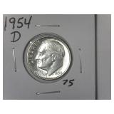 1954-D Roosevelt Dime