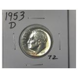 1953-D Roosevelt Dime