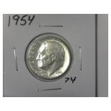 1954 Roosevelt Dime