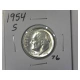 1954-S Roosevelt Dime