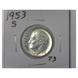 1953-S Roosevelt Dime