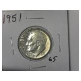 1951 Roosevelt Dime