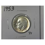 1953 Roosevelt Dime