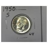1950-S Roosevelt Dime