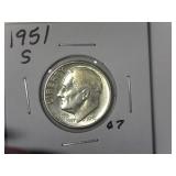 1951-S Roosevelt Dime