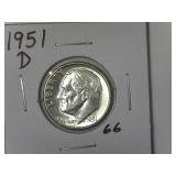 1951-D Roosevelt Dime