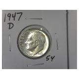 1947-D Roosevelt Dime