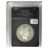 1914-S Barber Half Dollar