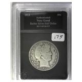 1913-D Barber Half Dollar
