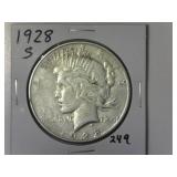 1928-S Peace Silver Dollar