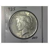 1925 Peace Silver Dollar