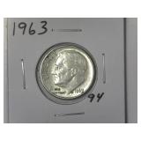 1963 Roosevelt Dime