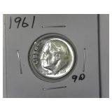 1961 Roosevelt Dime