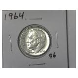 1964 Roosevelt Dime